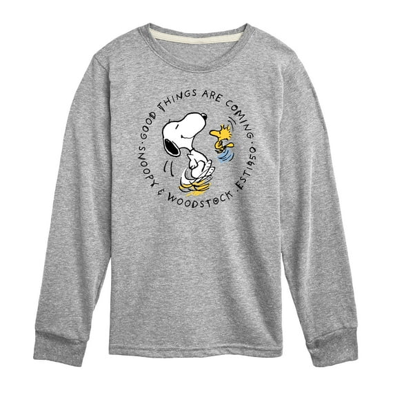 Peanuts - Good Things Are Coming Circle - Youth Long Sleeve Tee