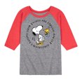 thumbnail image 1 of Peanuts - Good Things Are Coming Circle - Youth Raglan Tee, 1 of 7