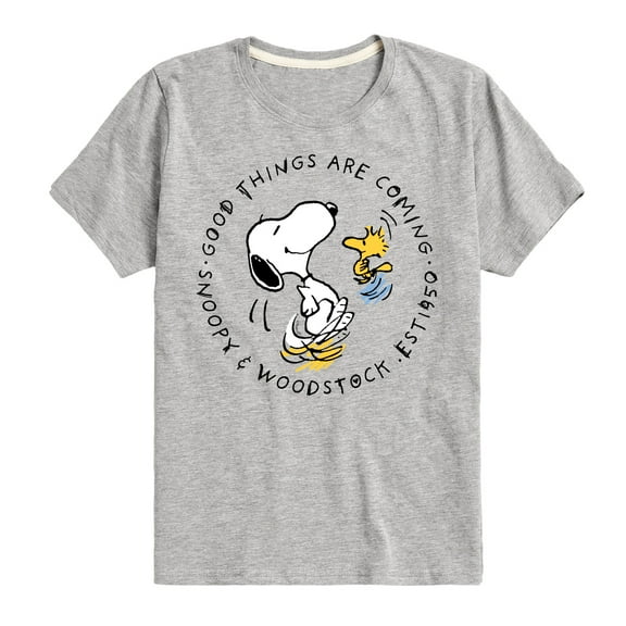 Peanuts - Good Things Are Coming Circle - Youth Short Sleeve Tee