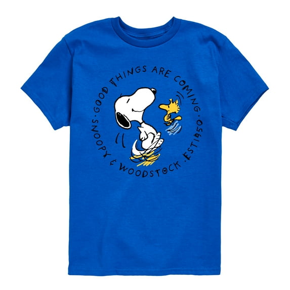 Peanuts - Good Things Are Coming Circle - Youth Short Sleeve Tee