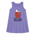 thumbnail image 1 of Peanuts - Good Things Are Coming Snoopy - Toddler & Youth Girls A-line Dress, 1 of 5