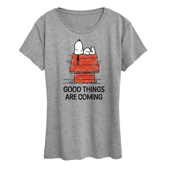 Peanuts - Good Things Are Coming - Women's Short Sleeve Graphic T-Shirt