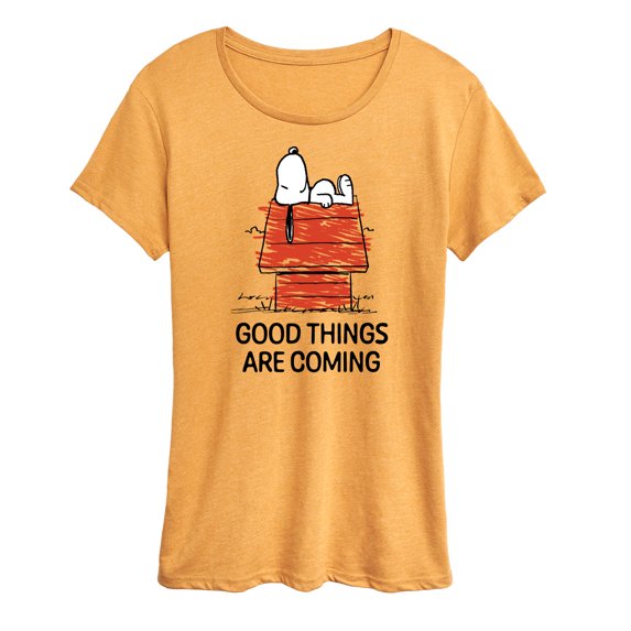 Peanuts - Good Things Are Coming - Women's Short Sleeve Graphic T-Shirt