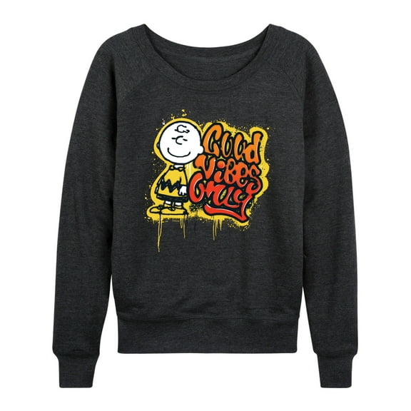 Peanuts - Good Vibes Only - Women's Lightweight French Terry Long Sleeve Shirt