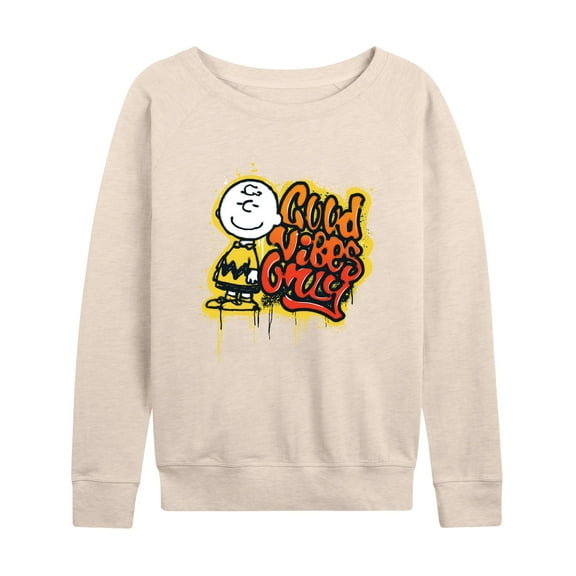 Peanuts - Good Vibes Only - Women's Lightweight French Terry Long Sleeve Shirt