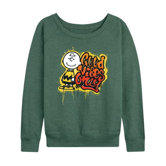 Peanuts - Good Vibes Only - Women's Lightweight French Terry Long Sleeve Shirt