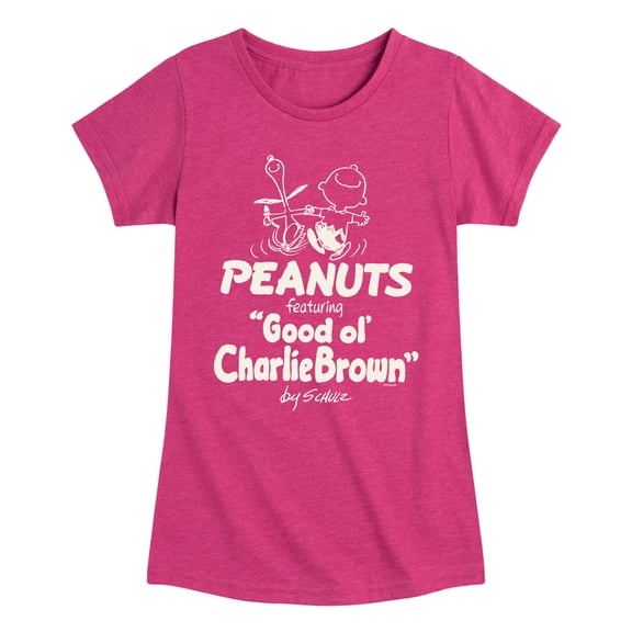 Peanuts - Good ol' Charlie Brown - Toddler & Youth Girls Short Sleeve Graphic T-Shirt