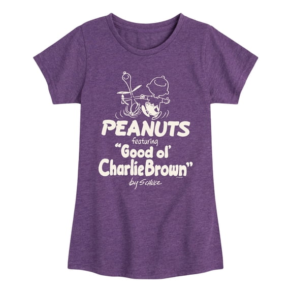 Peanuts - Good ol' Charlie Brown - Toddler & Youth Girls Short Sleeve Graphic T-Shirt