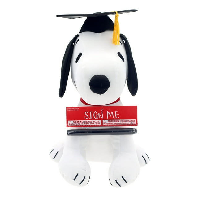 Peanuts Graduation 12Inch Plush Autograph Friend, Snoopy