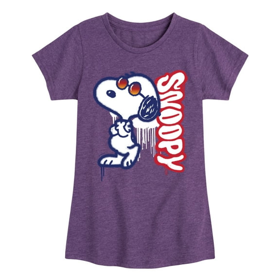 Peanuts - Graffiti Snoopy - Toddler And Youth Girls Short Sleeve Graphic T-Shirt