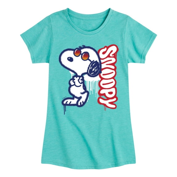 Peanuts - Graffiti Snoopy - Toddler And Youth Girls Short Sleeve Graphic T-Shirt