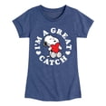 thumbnail image 1 of Peanuts - Great Catch - Girls Toddler And Youth Short Sleeve Graphic T-Shirt, 1 of 5