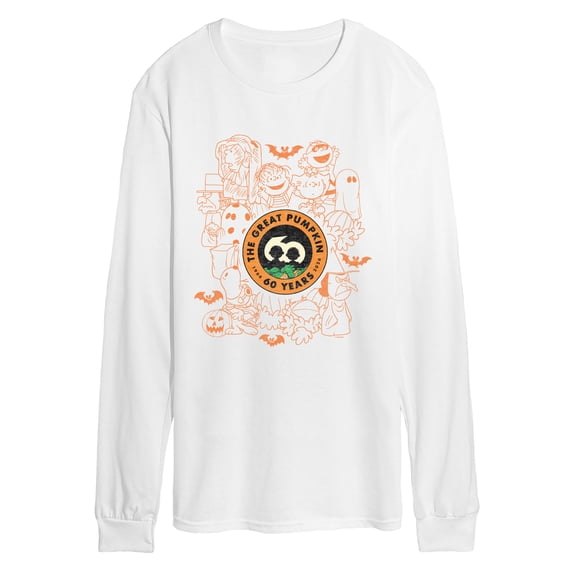 Peanuts - Great Pumpkin 60th Collage - Men's Long Sleeve Graphic T-Shirt