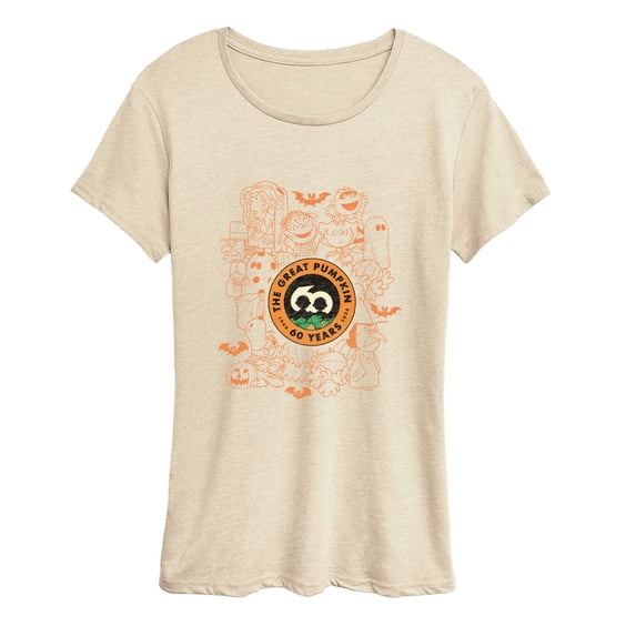 Peanuts - Great Pumpkin 60th Collage - Women's Short Sleeve Graphic T-Shirt