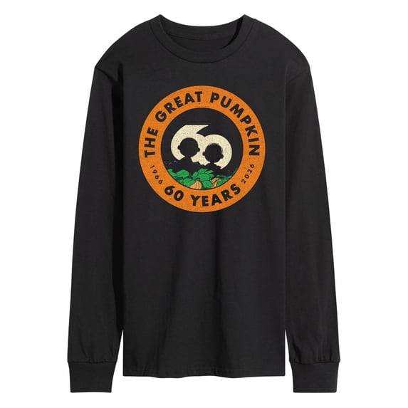 Peanuts - Great Pumpkin 60th Logo Men's Long Sleeve Graphic T-Shirt