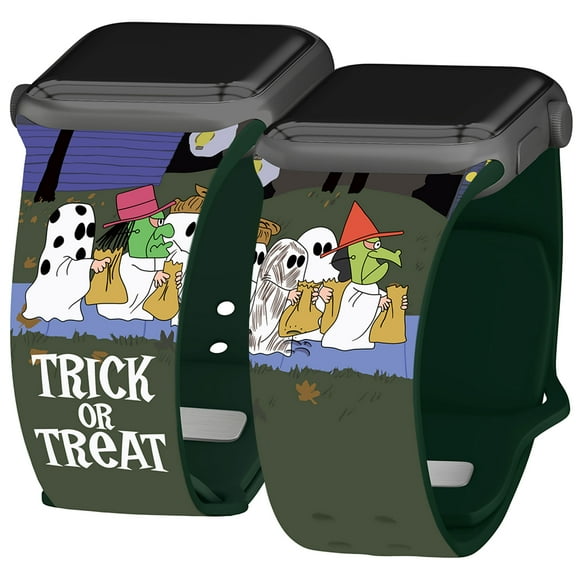 Peanuts Great Pumpkin Charlie Brown HD Watch Band for Apple Watch - 42/44/45/49mm(46mm Series 10/11) Long Trick Or Treat by Affinity Bands