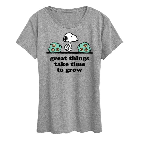 Peanuts - Great Things Take Time To Grow - Women's Short Sleeve Graphic T-Shirt