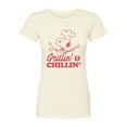thumbnail image 1 of Peanuts - Grillin And Chillin - Juniors Fitted Graphic T-Shirt, 1 of 1