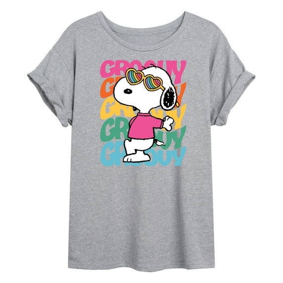 Peanuts - Groovy Stacked - Women's Oversized T-Shirt