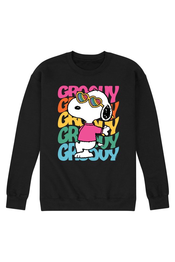 - Groovy Stacked - Men's Crew Neck Fleece Pullover