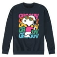 thumbnail image 1 of Peanuts - Groovy Stacked - Men's Crew Neck Fleece Pullover, 1 of 6
