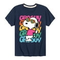 thumbnail image 1 of Peanuts - Groovy Stacked - Toddler And Youth Short Sleeve Graphic T-Shirt, 1 of 6