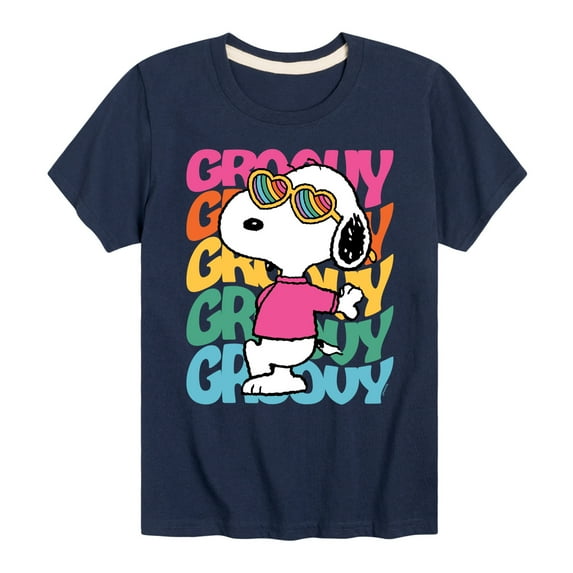 Peanuts - Groovy Stacked - Toddler And Youth Short Sleeve Graphic T-Shirt