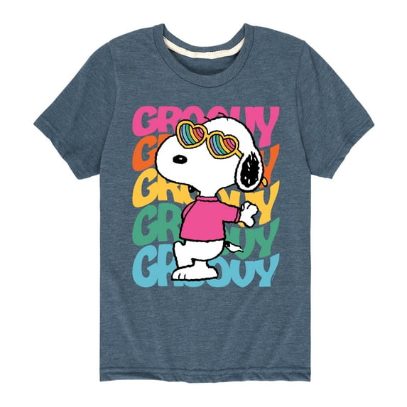 Peanuts - Groovy Stacked - Toddler And Youth Short Sleeve Graphic T-Shirt