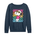thumbnail image 1 of Peanuts - Groovy Stacked - Women's Lightweight French Terry Long Sleeve Shirt, 1 of 6
