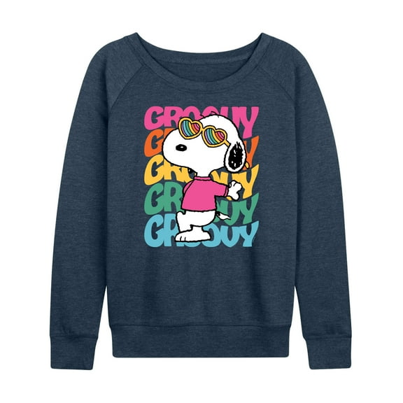 Peanuts - Groovy Stacked - Women's Lightweight French Terry Long Sleeve Shirt