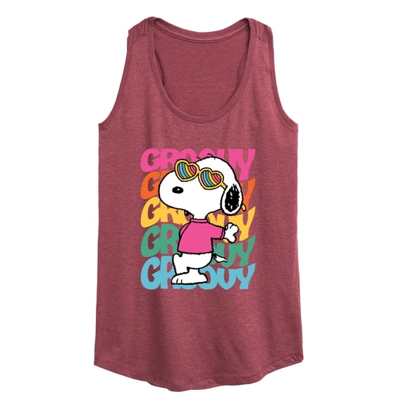 Peanuts - Groovy Stacked - Women's Racerback Tank Top