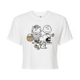 thumbnail image 1 of Peanuts - Group Easter - Juniors Cropped Cotton Blend T-Shirt, 1 of 6