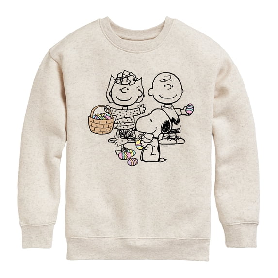 Peanuts - Group Easter Graphic Long Sleeve Fleece Sweatshirt