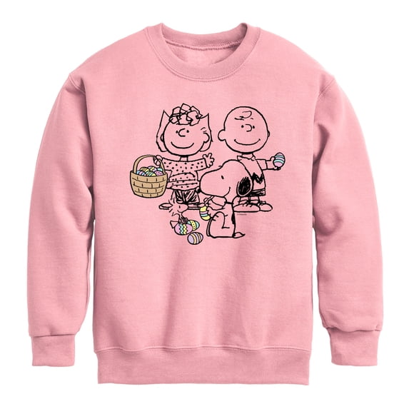 Peanuts - Group Easter Graphic Long Sleeve Fleece Sweatshirt