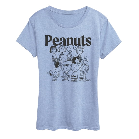 Peanuts - Group Outline - Women's Short Sleeve Graphic T-Shirt