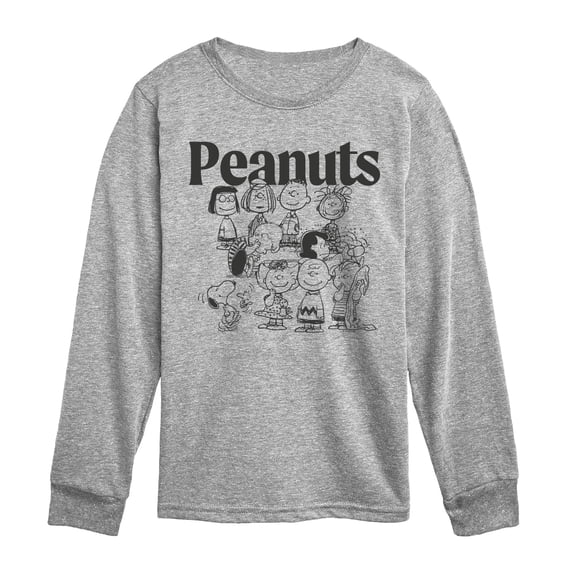 Peanuts - Group Outline - Youth Boys Long Sleeve Graphic T-Shirt