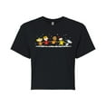 thumbnail image 1 of Peanuts - Group Skate - Juniors Cropped Cotton Blend T-Shirt, 1 of 6