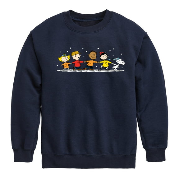 Peanuts - Group Skate - Toddler & Youth Crewneck Fleece Sweatshirt