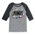 thumbnail image 1 of Peanuts - Group  - Toddler & Youth Raglan Graphic T-Shirt, 1 of 4