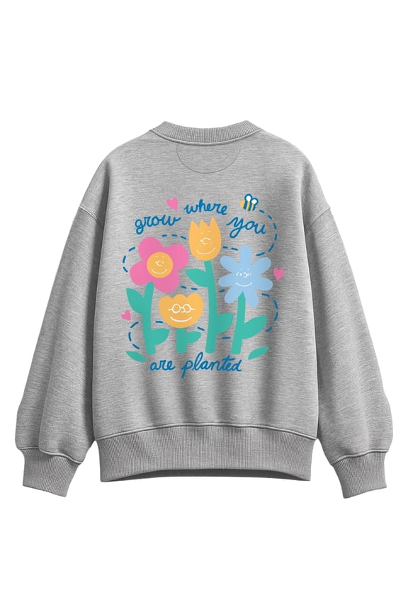 - Grow Where You Are Planted - Women's Oversized Fleece Crew Sweatshirt