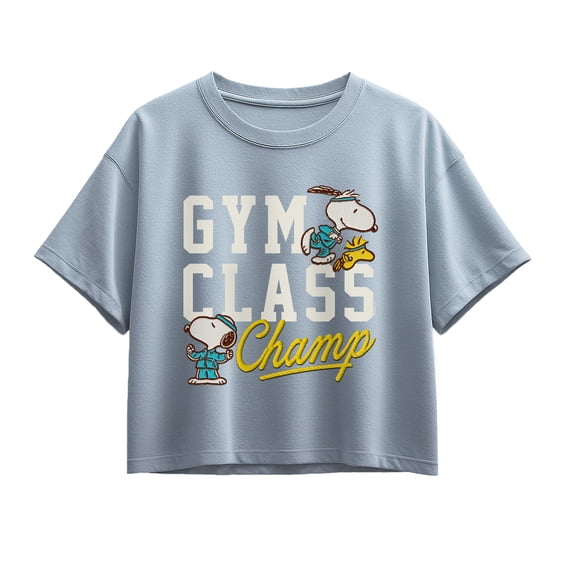 Peanuts - Gym Class Champ Faux Patch - Youth Girls Boxy T-Shirt