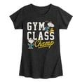 thumbnail image 1 of Peanuts - Gym Class Champ Faux Patch - Youth Girls Fitted Short Sleeve T-Shirt, 1 of 5