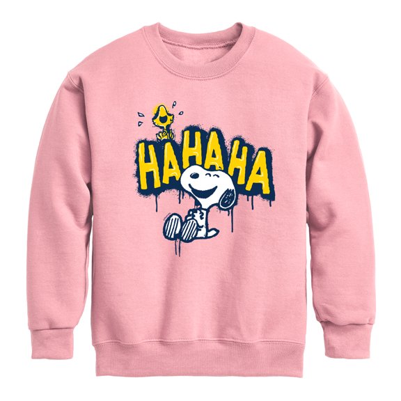 Peanuts - Ha Ha Graffiti - Toddler And Youth Crewneck Fleece Sweatshirt