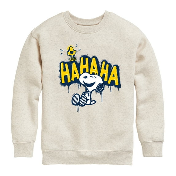Peanuts - Ha Ha Graffiti - Toddler And Youth Crewneck Fleece Sweatshirt