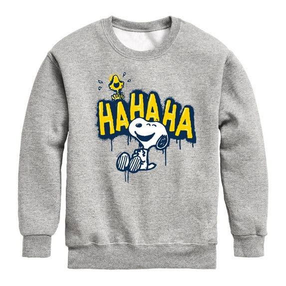 Peanuts - Ha Ha Graffiti - Toddler And Youth Crewneck Fleece Sweatshirt