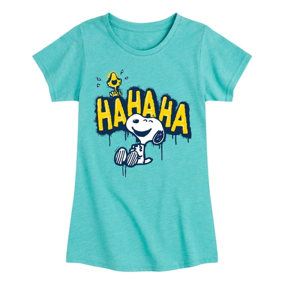 Peanuts - Ha Ha Graffiti - Toddler And Youth Girls Short Sleeve Graphic T-Shirt