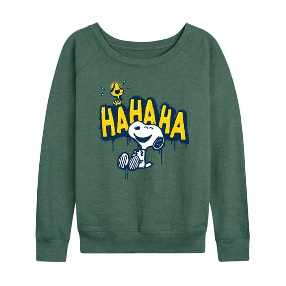 Peanuts - Ha Ha Graffiti - Women's Lightweight French Terry Long Sleeve Shirt