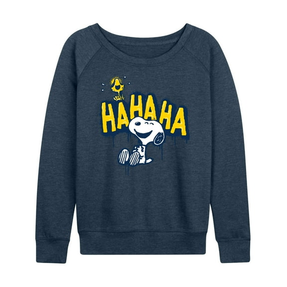 Peanuts - Ha Ha Graffiti - Women's Lightweight French Terry Long Sleeve Shirt