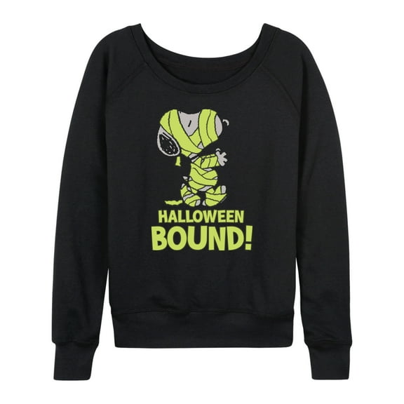 Peanuts - Halloween Bound Glow In The Dark - Women's Lightweight French Terry Long Sleeve Shirt