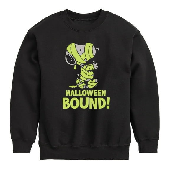 Peanuts - Halloween Bound Glow - Toddler And Youth Crewneck Fleece Sweatshirt